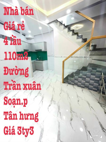 NHÀ 1 TRỆT 3 LẦU ĐƯỜNG TRẦN XUÂN SOẠN  TÂN HƯNG Q7