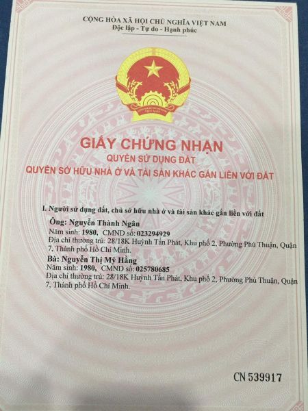 BÁN LÔ ĐẤT DIỆN TÍCH 5X18, MẶT TIỀN ĐƯỜNG SÔ 6  NHƠN ĐỨC NHÀ BÈ